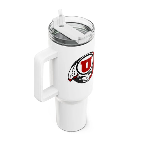 Grateful Dead - University of Utah Stealie "Fat Man" Tumbler, Double Insulated 40oz Travel Mug - StealieShop