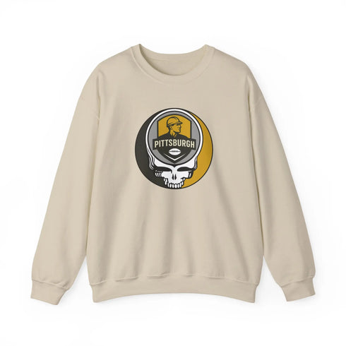 Grateful Dead - Pittsburgh Steelers Grateful Dead Stealie Crewneck Sweatshirt - NFL - StealieShop