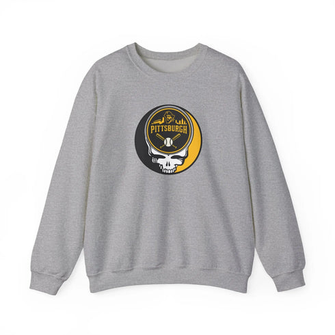 Grateful Dead - Pittsburgh Pirates Grateful Dead Stealie Crewneck Sweatshirt - MLB - StealieShop