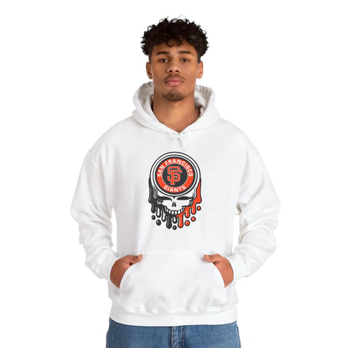 San Francisco Giants Dripping Stealie Unisex Heavy Blend Hoodie - MLB Printify