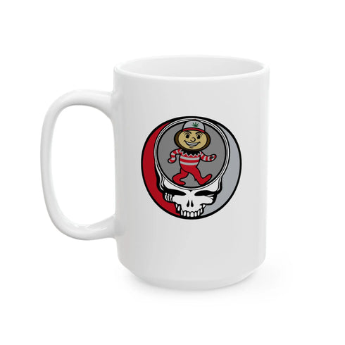 Grateful Dead - Dancing Buckeye Stealie Ceramic Mug - StealieShop