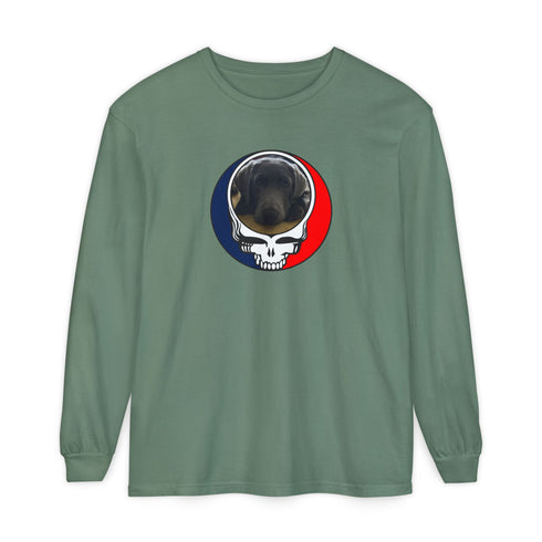 Custom Dog Garment-Dyed Long Sleeve T-Shirt (90)