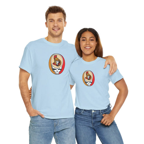 Ottowa Senators Grateful Dead Steal Your Face T-Shirt - NHL - StealieShop