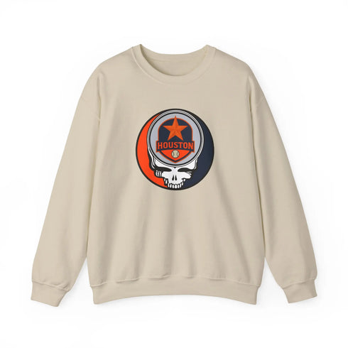 Grateful Dead - Houston Astros Stealie Grateful Dead Crewneck Sweatshirt - MLB - StealieShop