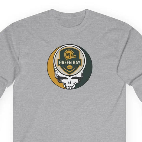 Grateful Dead - The Gridiron Collection: Green Bay Edition Stealie Ultra Cotton Long Sleeve Tee - StealieShop
