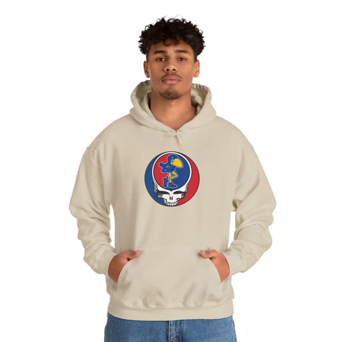 KU Jayhawks Grateful Dead Steal Your Face Unisex Hoodie StealieShop