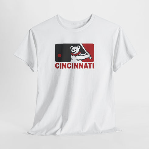 Cincinnati Reds Dancing Bear MLB Logo Unisex Grateful Dead T-Shirt