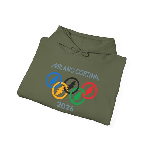 Olympic Stealie Rings' 2026 Milano Cortina Olympics Unisex Heavy Blend Grateful Dead Hoodie