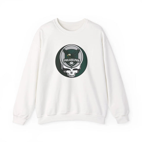 Grateful Dead - Philadelphia Eagles Grateful Dead Stealie Crewneck Sweatshirt - NFL - StealieShop