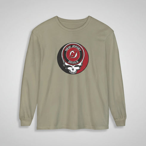 New Jersey Devils Vineyard Collection Unisex Garment-Dyed Long Sleeve T-Shirt