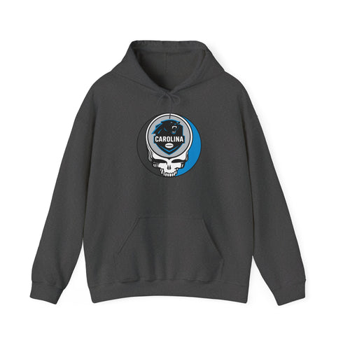 Grateful Dead - Carolina Panthers Stealie Grateful Dead Steal Your Face Unisex Hoodie - NFL - StealieShop