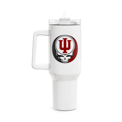 Grateful Dead - Indiana University Stealie "Fat Man" Tumbler, Double Insulated 40oz Travel Mug - StealieShop