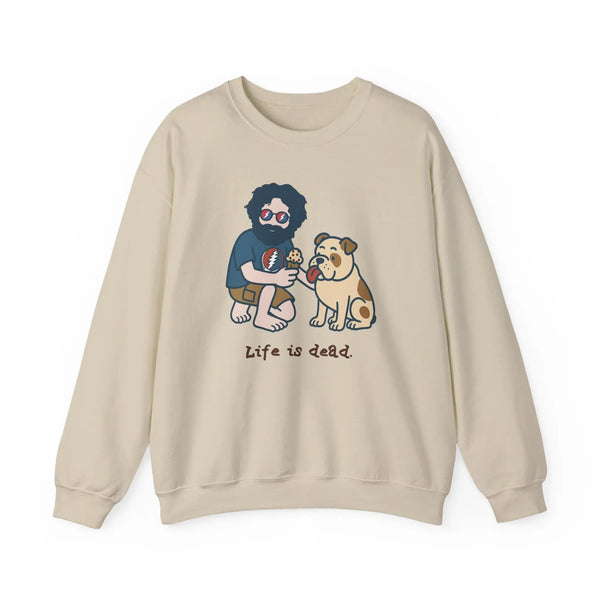 Grateful Dead - Jerry and Frank Are Sharin' | Life is dead. Crewneck Sweatshirt - StealieShop