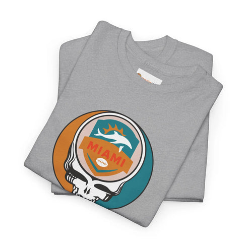Grateful Dead - Miami Football Steal Your Face T-Shirt - Dolphins / NFL - StealieShop