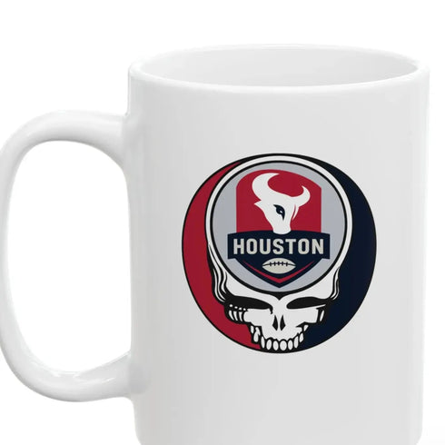 Grateful Dead - The Gridiron Collection: Houston Texans Stealie Ceramic Coffee Mug - NFL - StealieShop