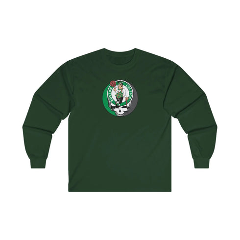 Boston Celtics Grateful Dead Long Sleeve Tee StealieShop