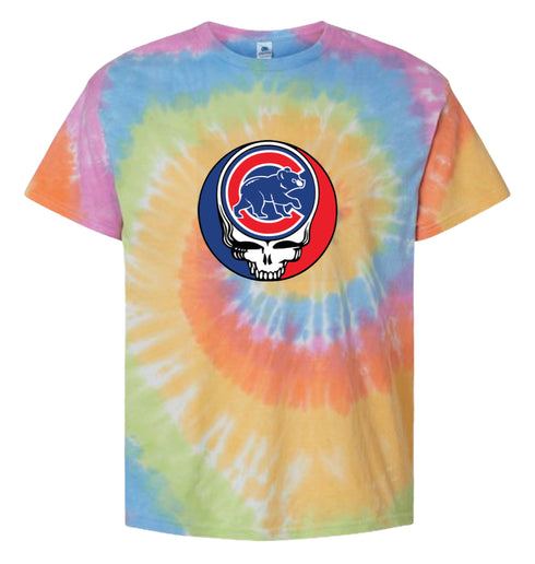 Chicago Cubs Stealie Tie-Dye Grateful Dead T-Shirt