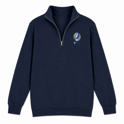 Rice University - Premium Grateful Dead Quarter-Zip Pullover - Navy - 3