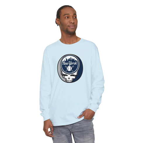 Grateful Dead - New York Yankees Vineyard Collection Unisex Garment-dyed Long Sleeve - StealieShop