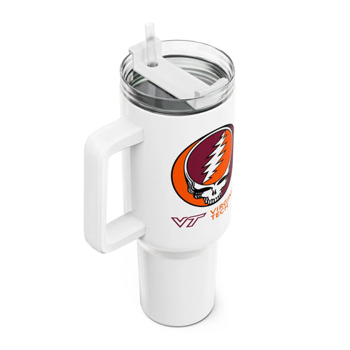 Grateful Dead - Virginia Tech Stealie "Fat Man" Tumbler, Double Insulated 40oz Travel Mug - StealieShop