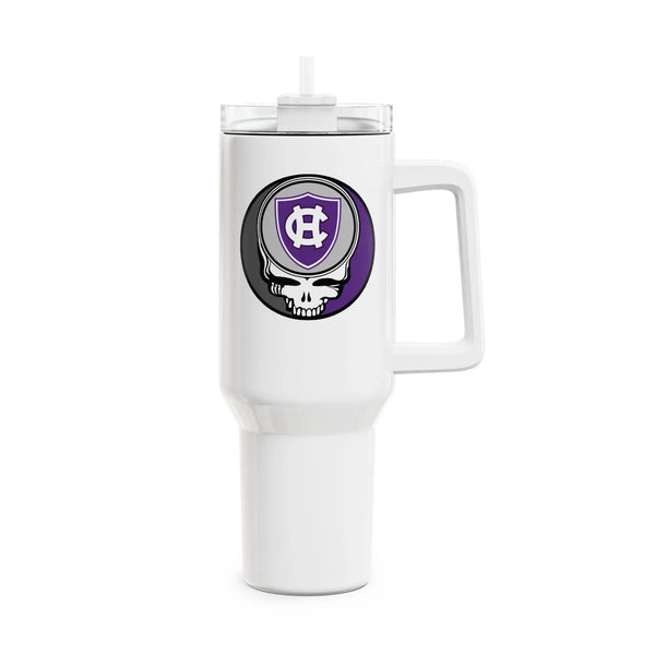 Grateful Dead - College of the Holy Cross Stealie "Fat Man" Tumbler, Double Insulated 40oz Travel Mug - StealieShop