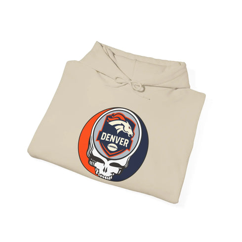 Grateful Dead - Denver Broncos Stealie Grateful Dead Hooded Sweatshirt - NFL - StealieShop