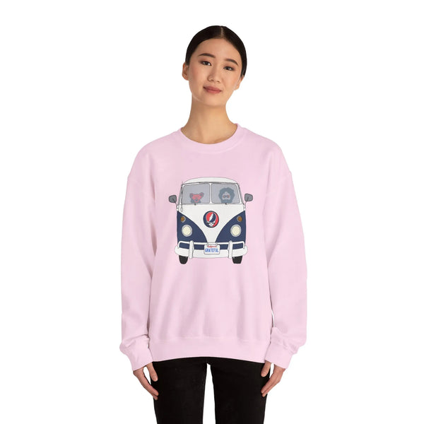 Grateful Dead - Jerry's Takin' The Bus Life is dead. Crewneck Sweatshirt - StealieShop