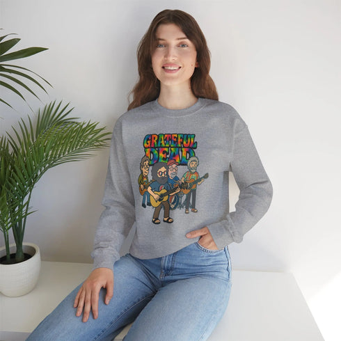 Grateful Dead - Jerry and The Band | Life is dead. Crewneck Sweatshirt - StealieShop
