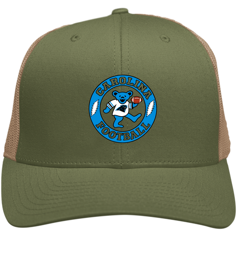 Carolina Football Dancing Bear Stealie Grateful Dead Trucker Cap - Moss | Khaki