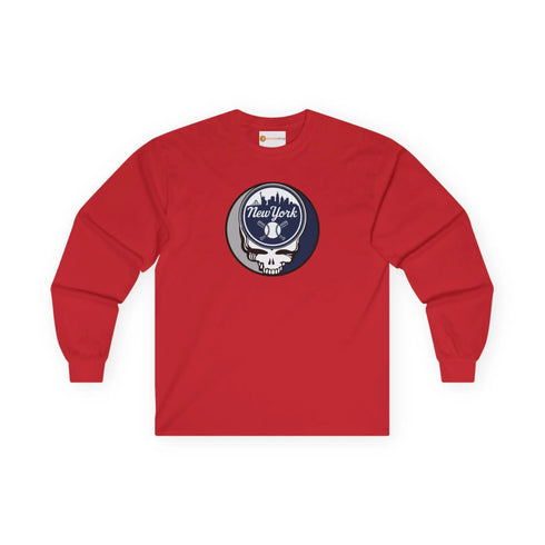 Grateful Dead - New York Yankees Classic Stealie Long Sleeve Tee - MLB - StealieShop