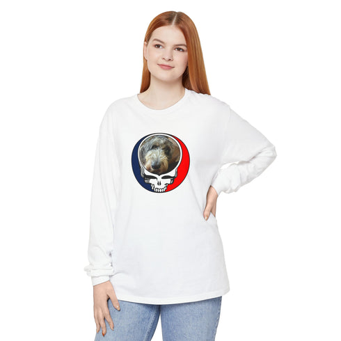 Custom Dog Garment-Dyed Long Sleeve T-Shirt (153)