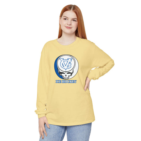 Custom Hockey Garment-Dyed Long Sleeve T-Shirt (69)