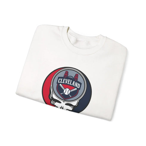 Grateful Dead - Cleveland Guardians Grateful Dead Stealie Crewneck Sweatshirt - MLB - StealieShop