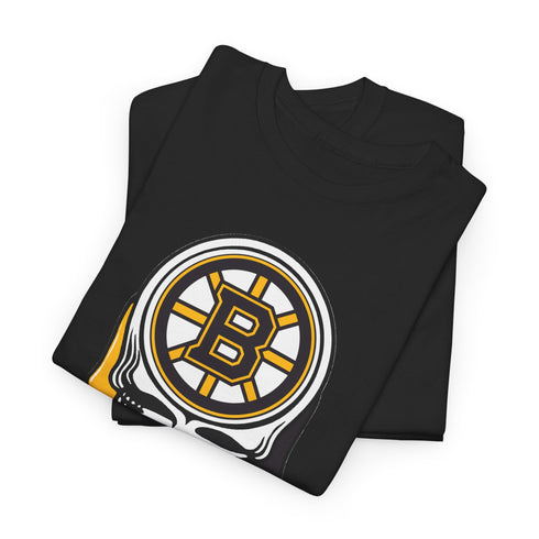 Boston Hockey Dripping Stealie Unisex Heavy Cotton Tee