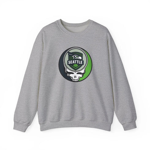 Grateful Dead - Seattle Seahawks Grateful Dead Stealie Crewneck Sweatshirt - StealieShop