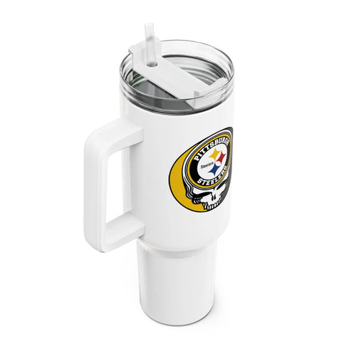 Grateful Dead - Pittsburgh Steelers Stealie "Fat Man" Tumbler, Double Insulated 40oz Travel Mug - StealieShop