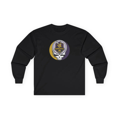 Grateful Dead - Minnesota Vikings Stealie Ultra Cotton Long Sleeve Tee - NFL - StealieShop