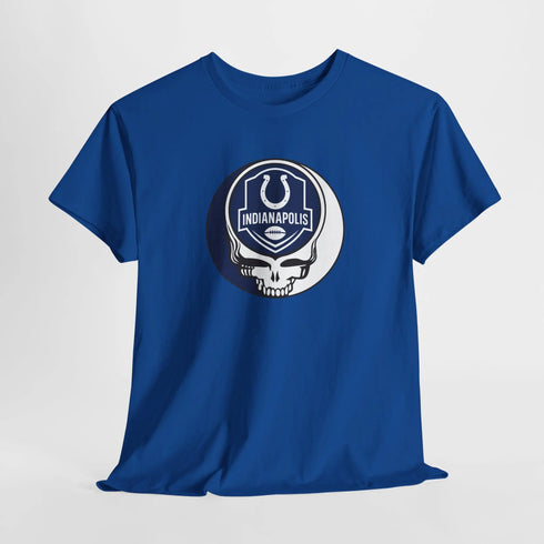 Grateful Dead - Indianapolis Colts Stealie Grateful Dead Steal Your Face T-Shirt - NFL - StealieShop