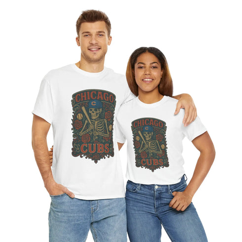 Grateful Dead - Chicago Cubs Retro Poster Art T-shirt - StealieShop