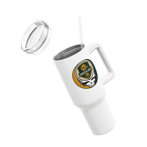 Grateful Dead - Green Bay Packers Stealie "Fat Man" Tumbler, Double Insulated 40oz Travel Mug - StealieShop