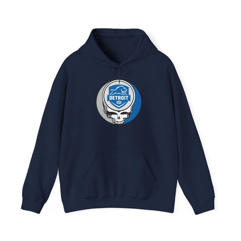 Grateful Dead - Detroit Lions Stealie Grateful Dead Hooded Sweatshirt - NFL - StealieShop