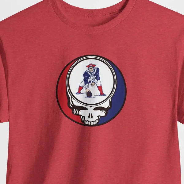 Pat the Patriot Stealie New England Patriots Grateful Dead T-Shirt