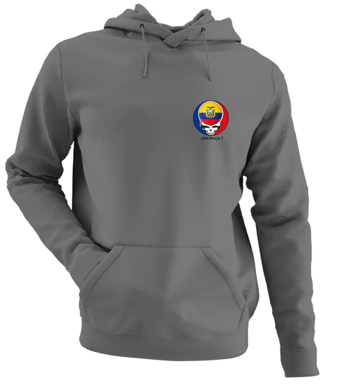Ecuador FIFA World Cup - Premium Grateful Dead Left Chest Hoodie - Charcoal - 8