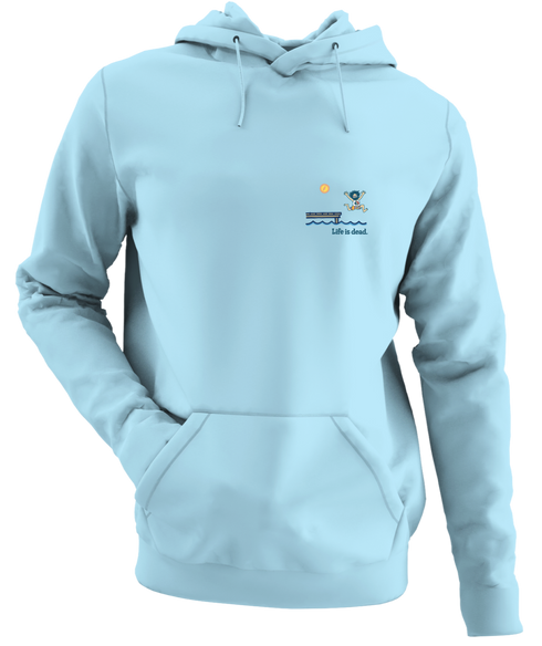 Lake Life Jerry - Life is dead.® - Premium Grateful Dead Left Chest Hoodie - Light Blue - 1