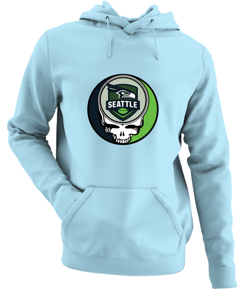 Seattle Football - Premium Grateful Dead Hoodie - Light Blue - 1