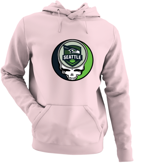 Seattle Football - Premium Grateful Dead Hoodie - Light Pink - 4