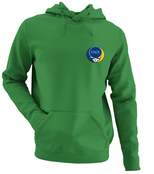Pace University - Premium Grateful Dead Left Chest Hoodie - Irish Green