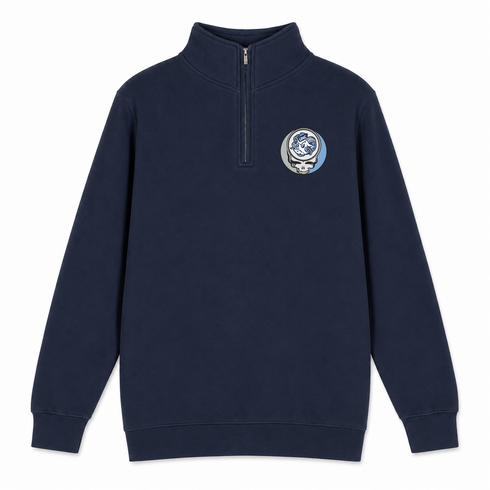 University of North Carolina (UNC) - Premium Grateful Dead Quarter-Zip Pullover - Navy - 3