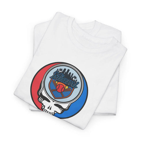 Grateful Dead - Miami Marlins Classic Stealie T Shirt - MLB - StealieShop