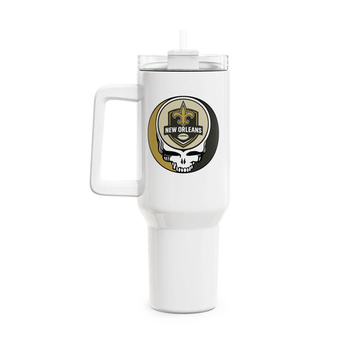 Grateful Dead - New Orleans Saints Stealie "Fat Man" Tumbler, Double Insulated 40oz Travel Mug - StealieShop